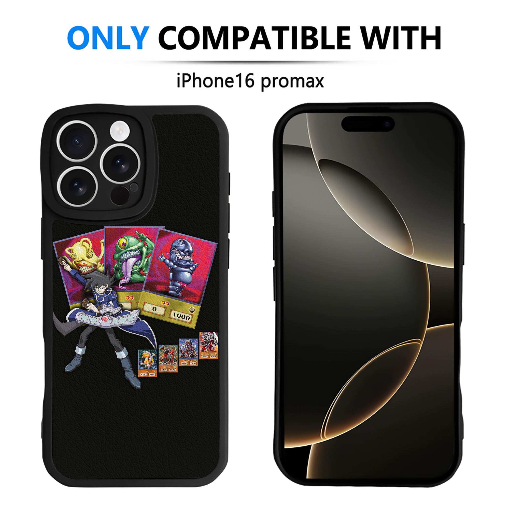（画像用） 遊☆戯☆王 Yu-Gi-Oh! 【iPhone 16シリーズ対応】シリコンスマホケース（レザー調） 材質：シリコン
